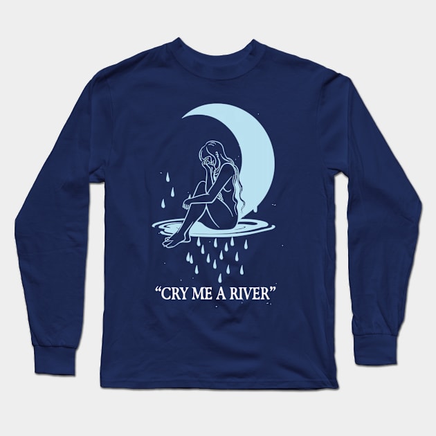 Melancholic Moonlit Sorrow Long Sleeve T-Shirt by WEARWORLD